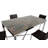 Alagan Glass Top Metal Base Dining Table