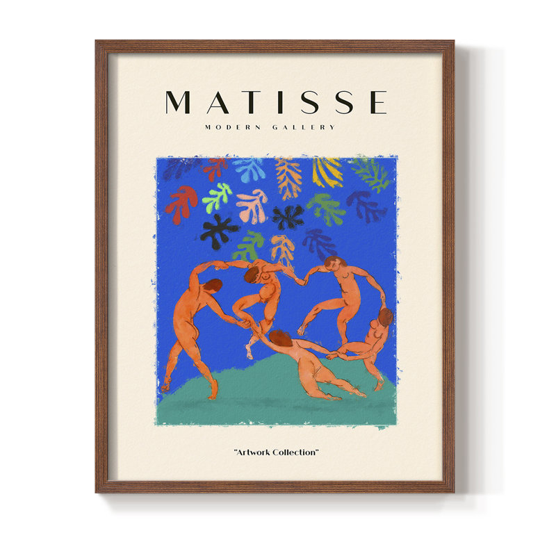 Matisse CX, reproduction encadrée - bois massif, Brun, H 28 po x l 22 po