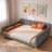 Upholstered Daybed With 4 Support Legs And 2 Armrests