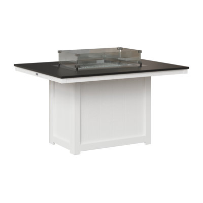 Donoma Rectangular Dining Fire Pit Table