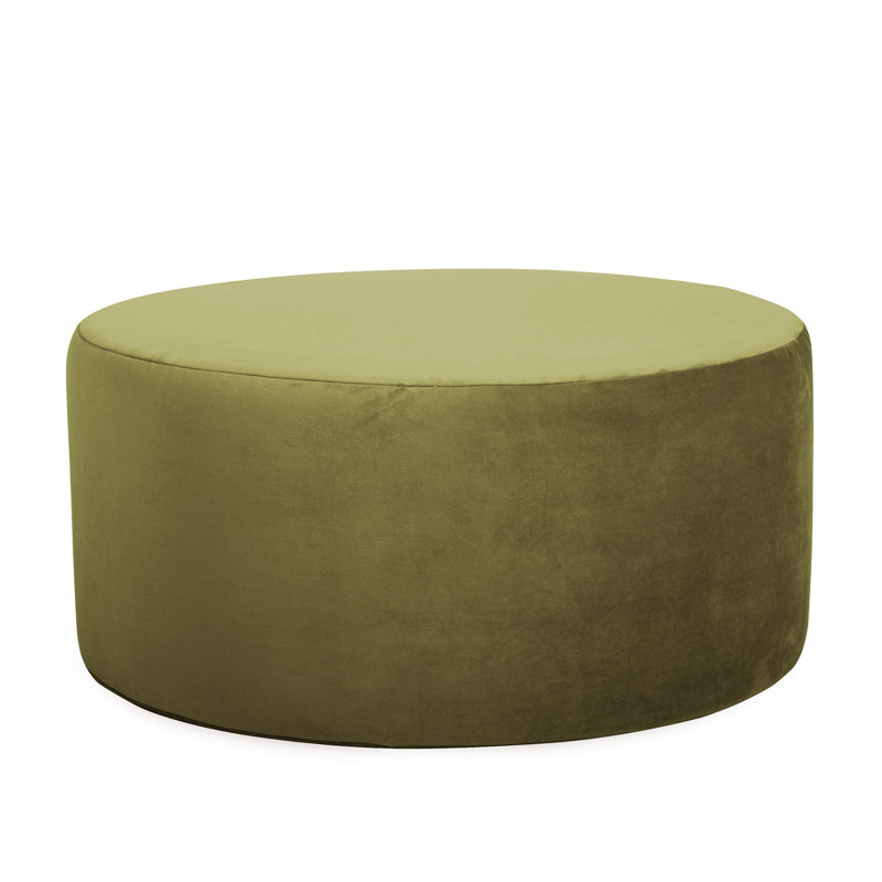 Azemar Upholstered Ottoman, Polyester Bella Moss