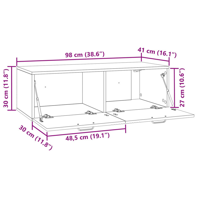 Unfinished TV Stand for TVs up to 43" with Fireplace Included
