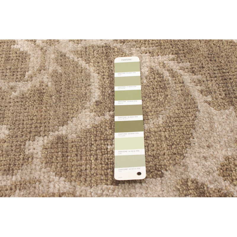 Tapis olive noué à la main Culbreath