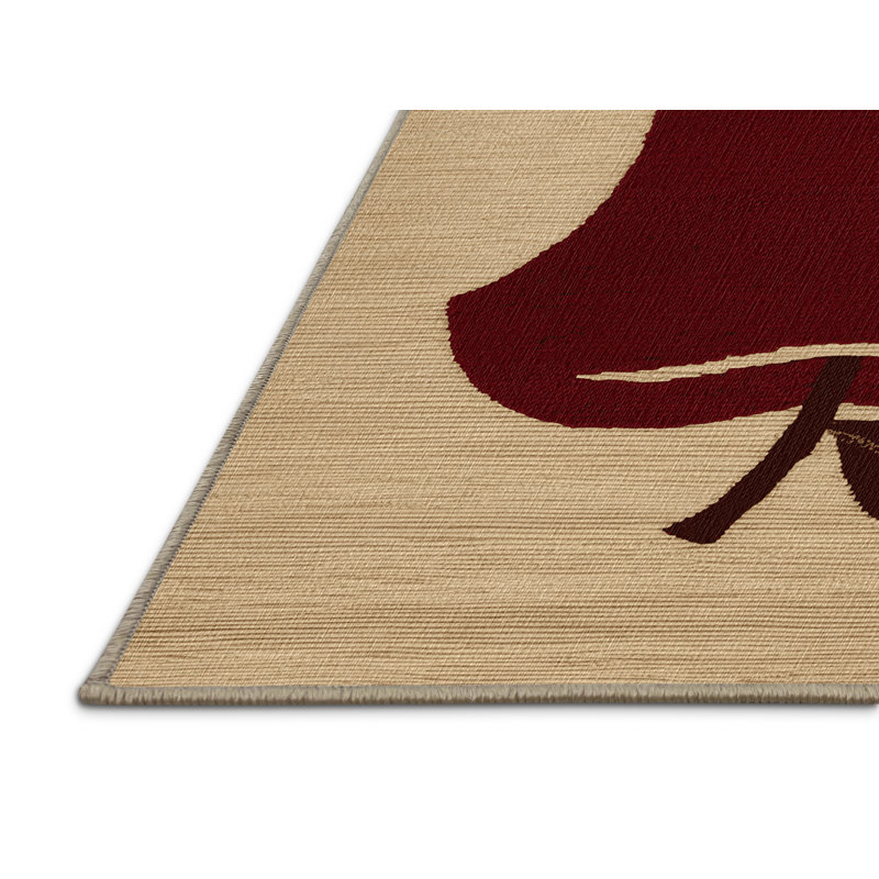  Tapis lavable pomme rouge délicieux fruits, Rectangulaire 8 pi x 12 pi