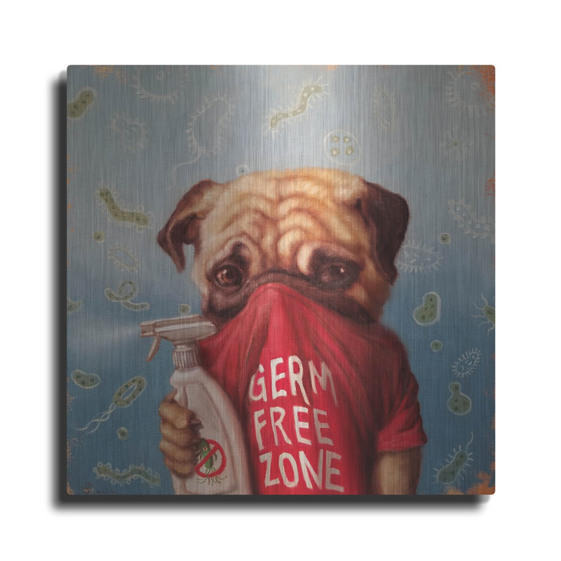 " Germaphobic " by Lucia Heffernan, 36" H x 36" W