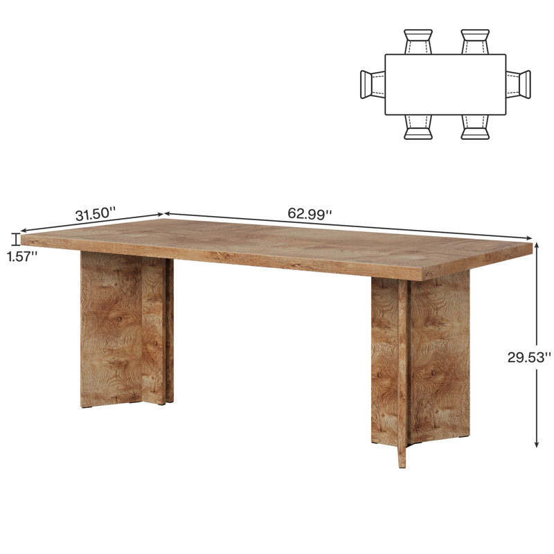 Rahn Dining Table, Light Oak Brown