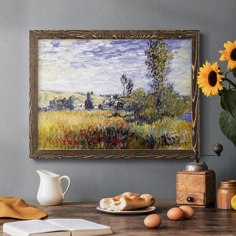 Paysage à Vetheuil, 1880, reproduction d'art sur toile, Noyer, H 18 po x l 26 po x P 1,5 po