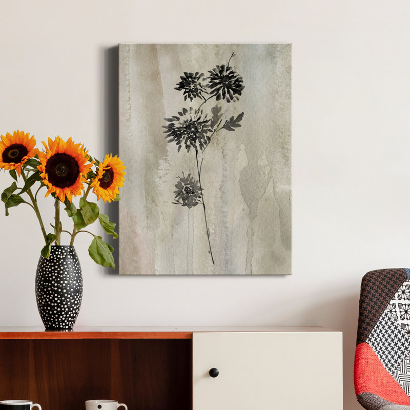 «Sumi-e Silhouette IV» par Conrad Knutsen, reproduction d'art sur toile tendue, H 48 po x l 36 po x P 1 po