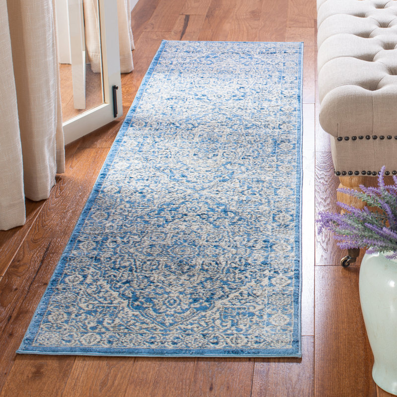 Oriental Light Gray/Ivory Area Rug, Runner 2' x 14', Light Gray/Ivory