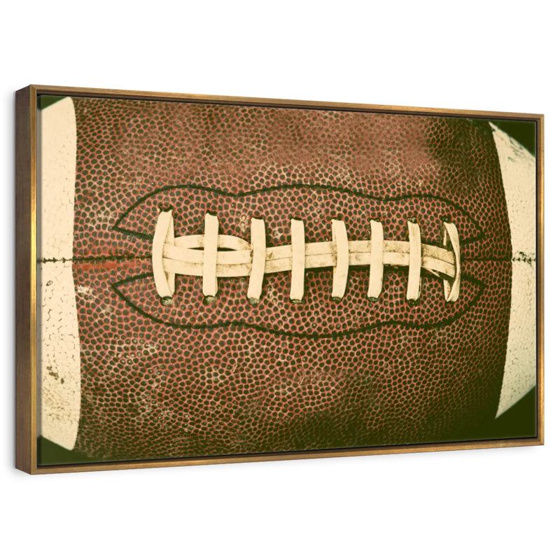 Old Football, Floating Frame Gold, 31" X 21"