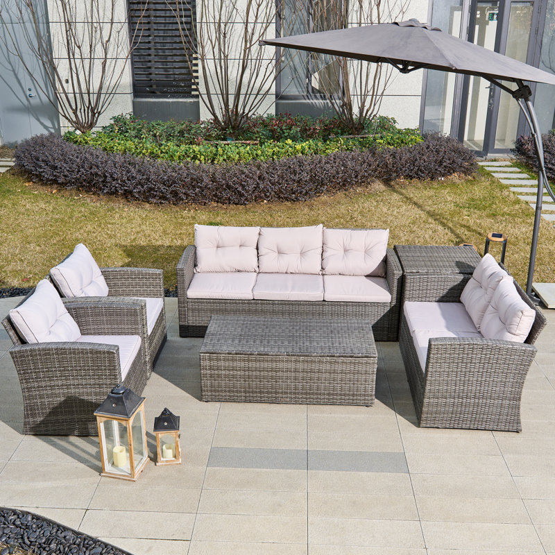 Bohm 7 Seater Rattan Sofa Set