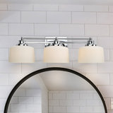 Éclairage pour salle de bain en chrome poli à 3 lumières à intensité variable Craig