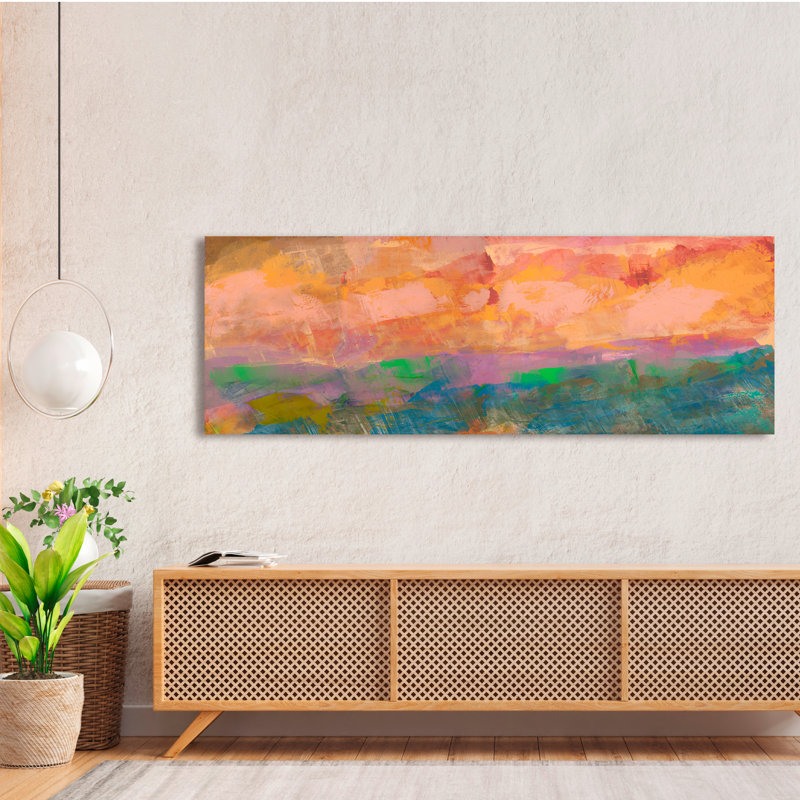 Abstract Sunset Landscape by Italo Corrado - Wrapped Canvas Print, 50cm H x 150cm W