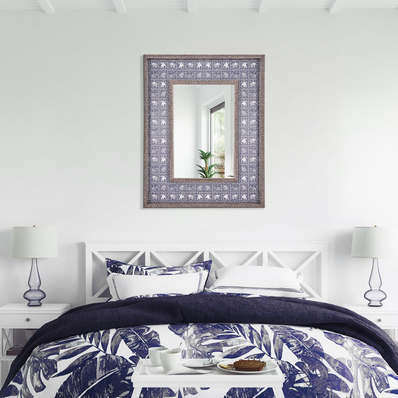 Kona Coast by Reyn Spooner Navy Lahaina Sailor Double Frame Mirror w/Lacquer - 22" x 28"