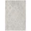 Tapis argenté en laine touffeté à la main à motif géométrique-1910927182