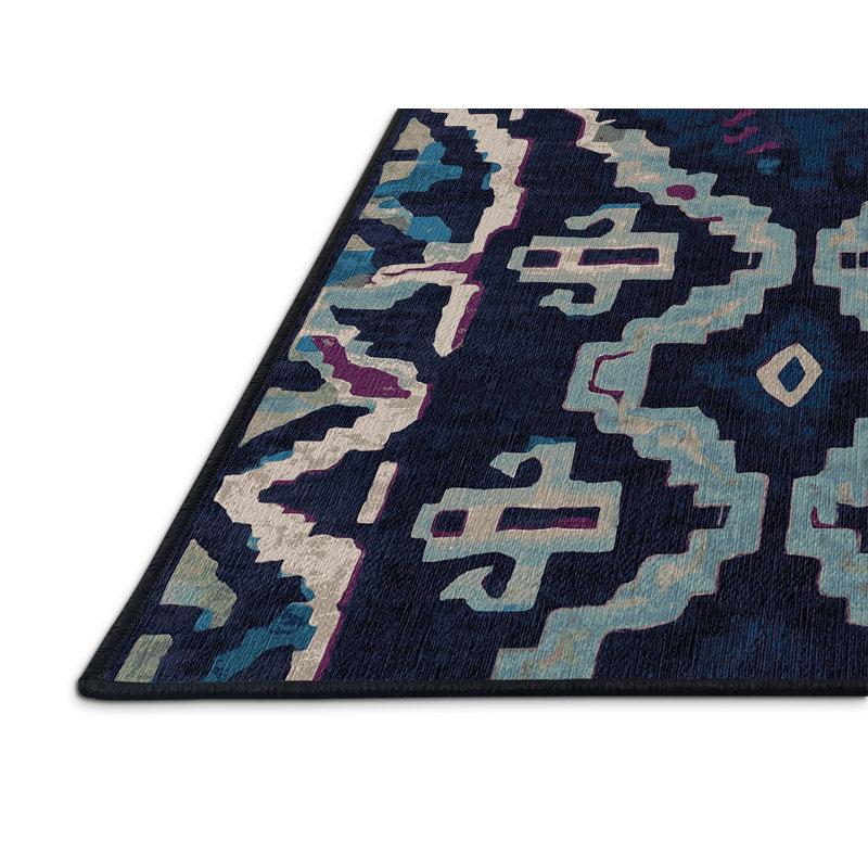 Machine Washable Gray Area Rug, Rectangle 5' x 7'