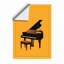 Grand Piano in Yellow Modern - Framed Print-2039453298-2039453301