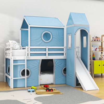 Kyser Kids Bunk Bed with Slide, Tent and Tower by Viv + Rae
