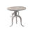 19" White Solid Wood and Iron Height Adjustable Round End Table