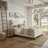Elegant Tufted Upholstered Platform Bed with Wingback Headboard-657966595