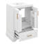 Meuble-lavabo de 24 po avec lavabo, meuble-lavabo autoportant avec tiroir divisé et 2 portes avec double tablette, meuble de rangement en bois avec lavabo en céramique