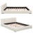 Stylish Beige Faux Leather Upholstered Bed Frame, Platform Bed with 10 Wood Slats & 3 Center Legs, No Box Spring Required, Modern Minimalist Design for Bedroom-1870643893