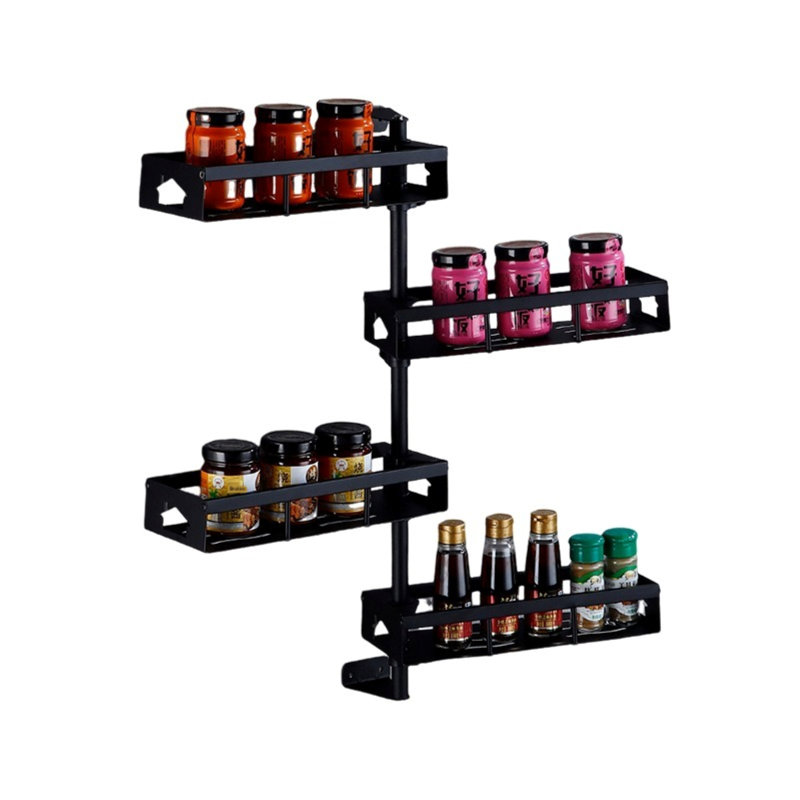 Haverstraw Wall Mounted Optional Stainless Steel Spice Rack with Adjustable Racks