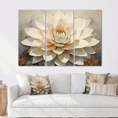 Beige Succulent Soft Bloom - Ensemble de décorations murales succulentes