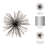 Iron Metal Orb with Abstract Chain-Link Burst Design Modern Decorative Sculptural Accent Contemporary Art Object-259226455-259226452