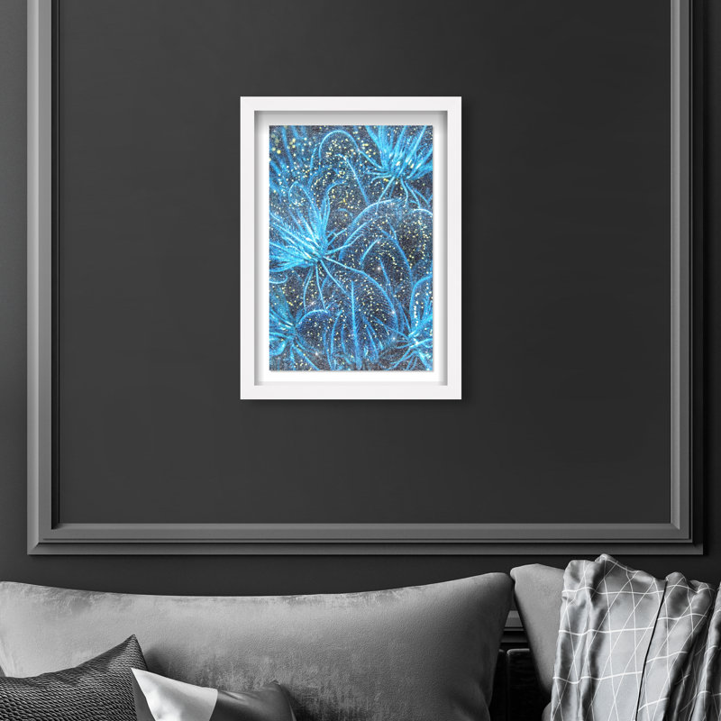 Neon Garden Print by Oliver Gal, 46.5"H x 31.5"W, White Shadowbox