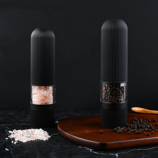 Aptoco Electric Salt & Pepper Mill Set Electric Gravity Automatic Salt  Pepper Grinder & Reviews