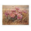 Pivoines dans le champ de blé II - Art mural en bois pivoines - sur bois de pin naturel-351747207