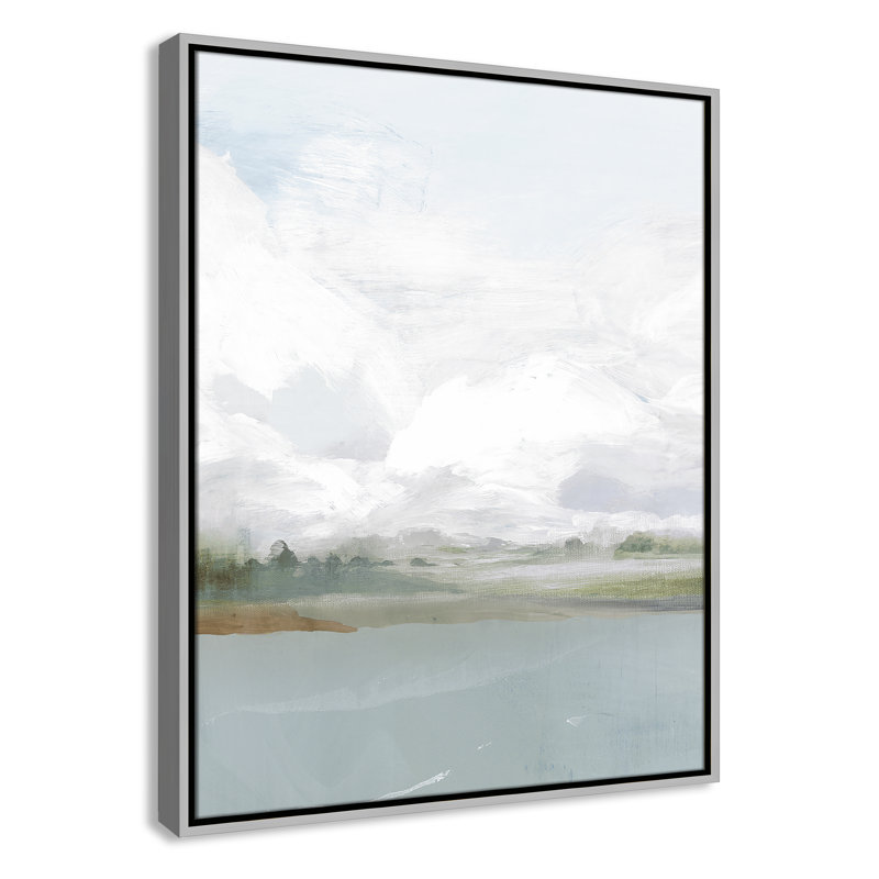 «All Shore - Floater Frame», reproduction d'art sur toile, H 29,5 po x l 23,5 po, Silver