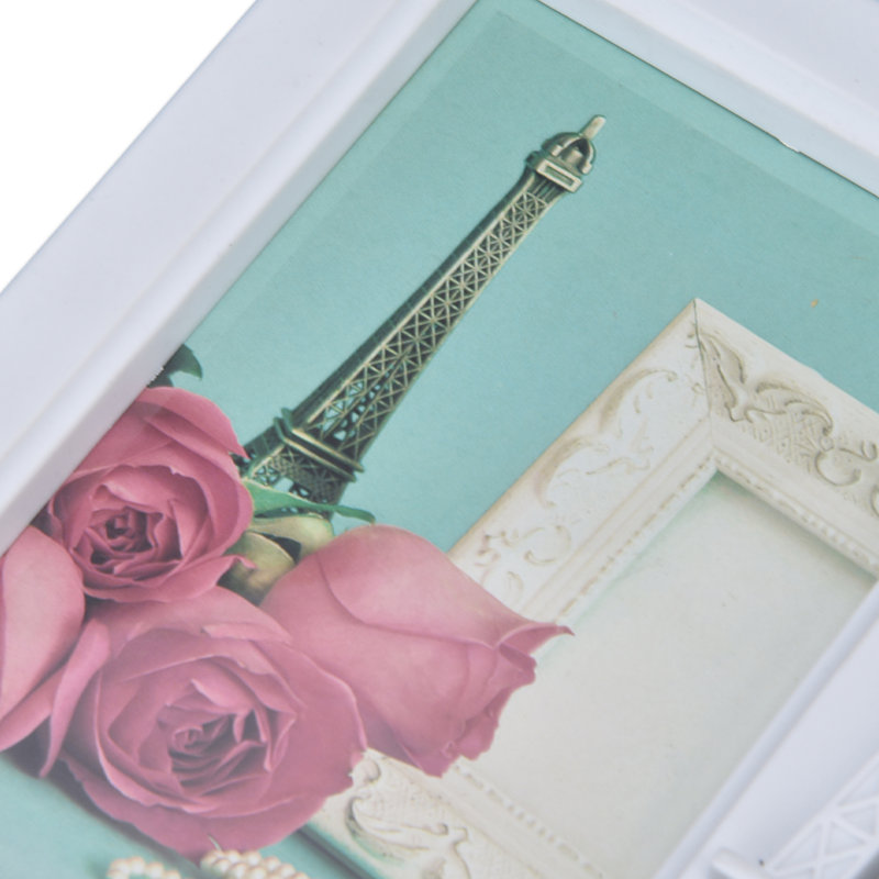 Lot de 2 cadres photo rectangulaires décoratifs pour la maison, avec 2 trous, pour photos de mariage, chambre ou fête.
