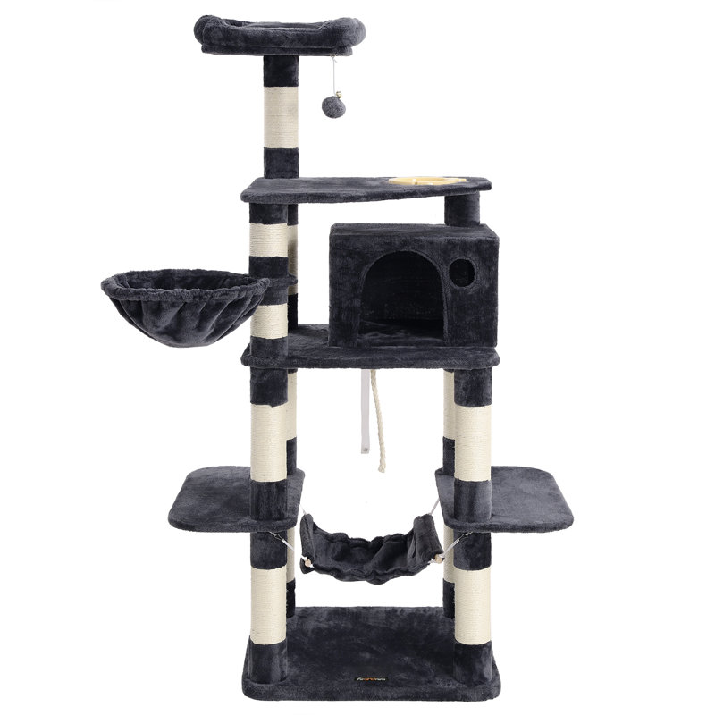 Barking 164cm H Cat Tree, Smoky Grey