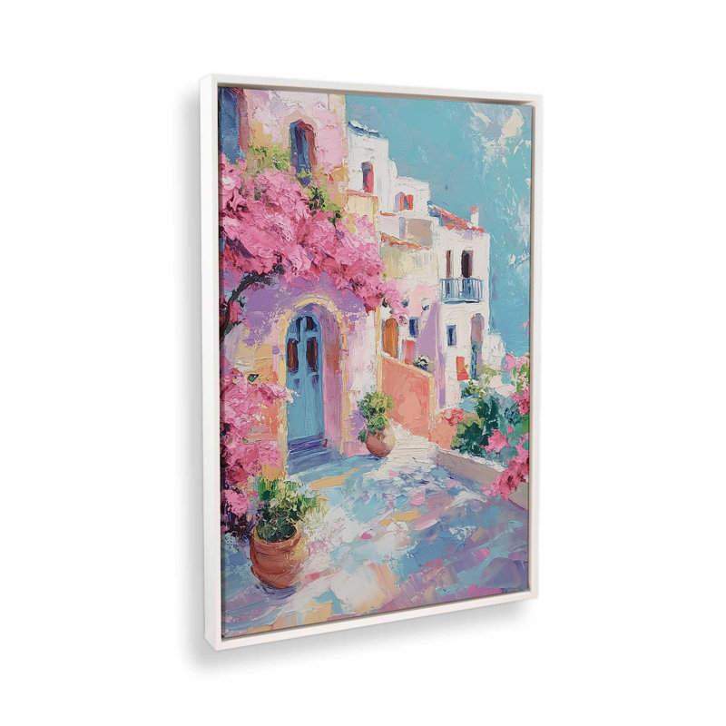 Amalfi Blooming Pathway II, Blanc opaque, H 13 po x l 9 po, Impression encadrée sans passe-partout
