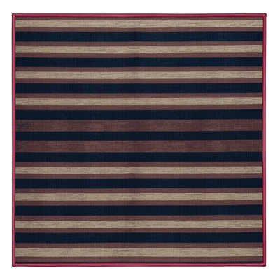 Machine Washable Horizontal Stripes Brown Area Rug