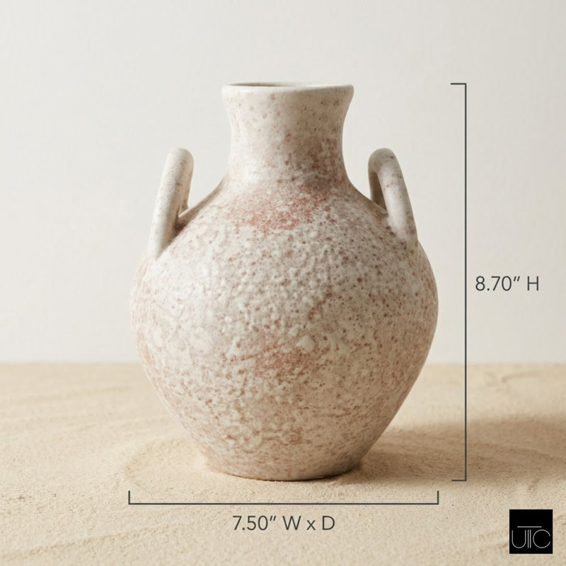 Vase rond en céramique 8 po Ahana