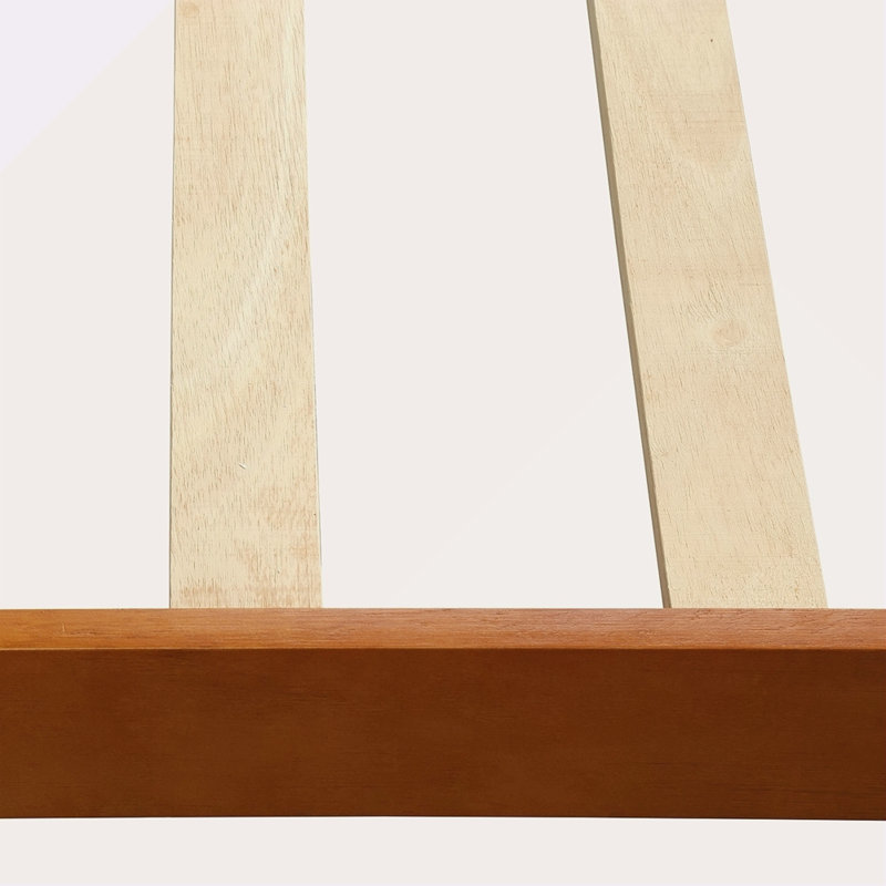 Lit plateforme en bois avec tête de lit et pied de lit, Chêne