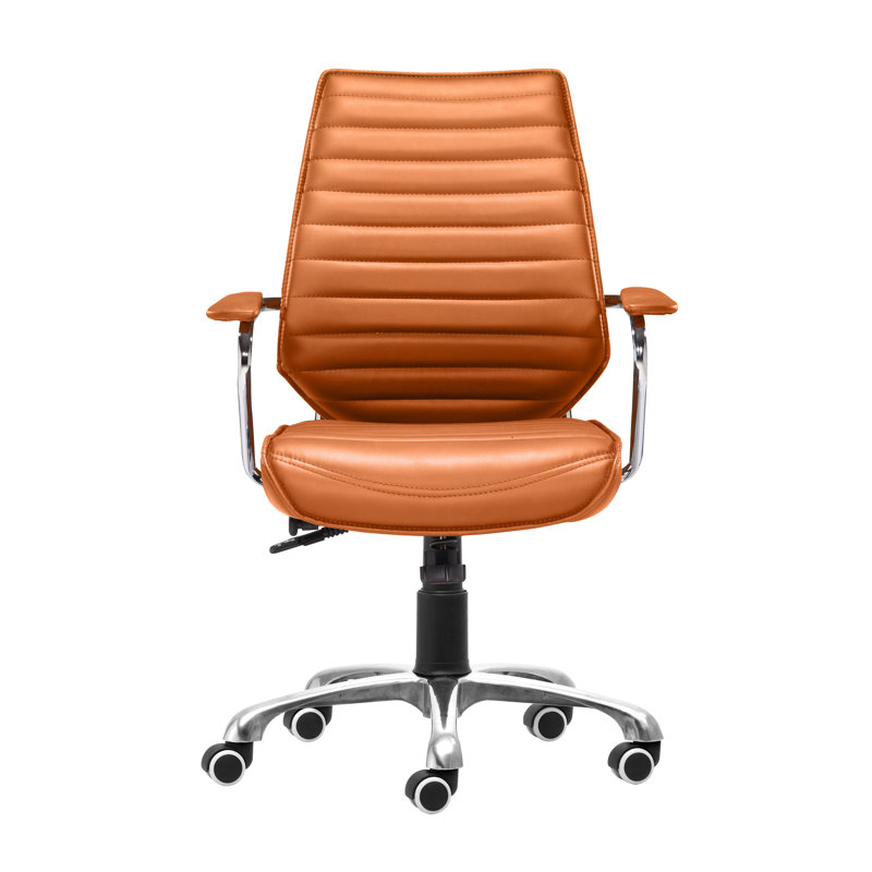 Fauteuil de conférence Arciniega, Similicuir terre cuite
