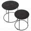 Ensemble de 2 tables gigognes noires mates