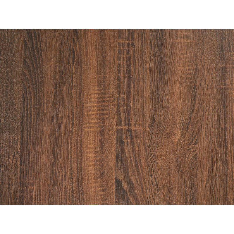 Dining Table with Iron Base, Brown