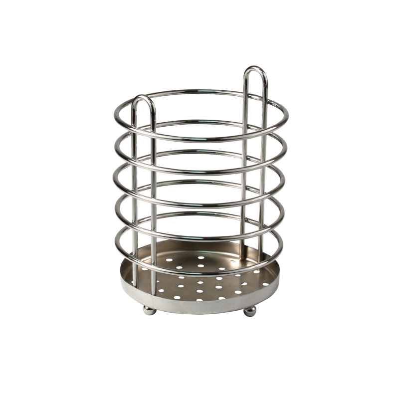 PantryWorks Stainless Steel Round Utensil Crock