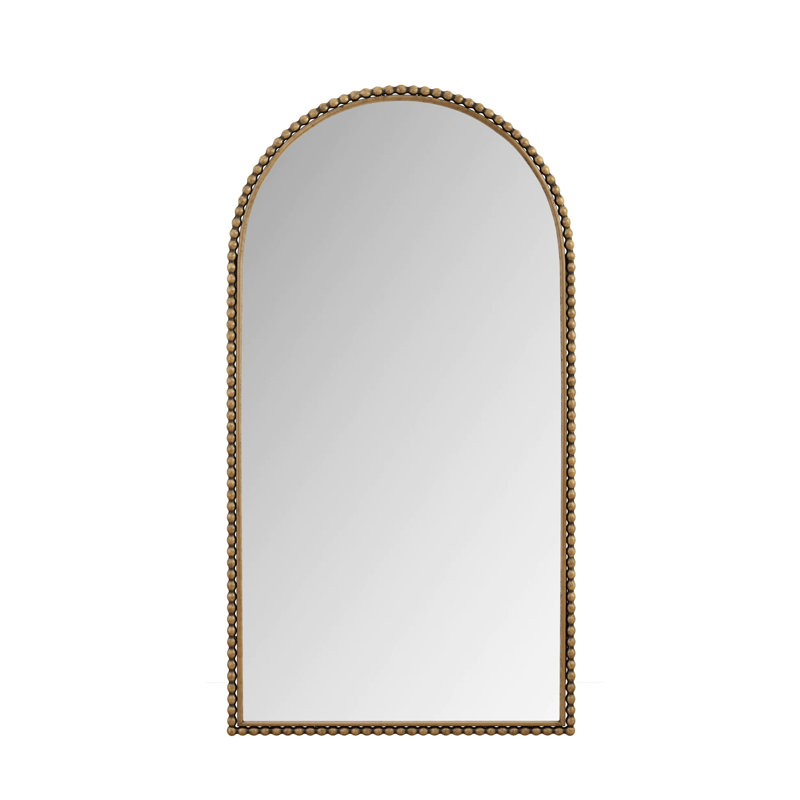 Iron Arch Retro Full Length Mirror With Supporting Feet (Includes Mirror Only), Gold