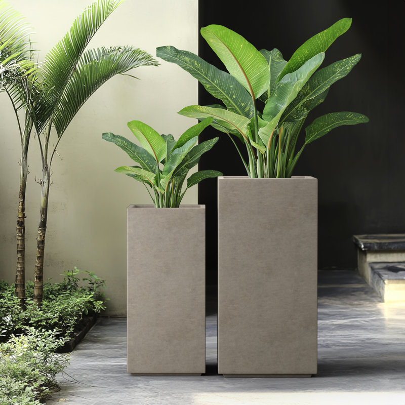 Concrete planter pot, Light Gray