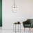 12"W 1-Light Glass and Metal Pendant