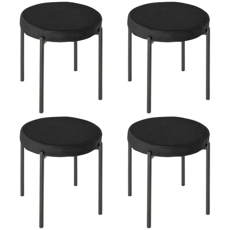 Ensemble de 4 tabourets empilables modernes avec pieds en métal pour la cuisine