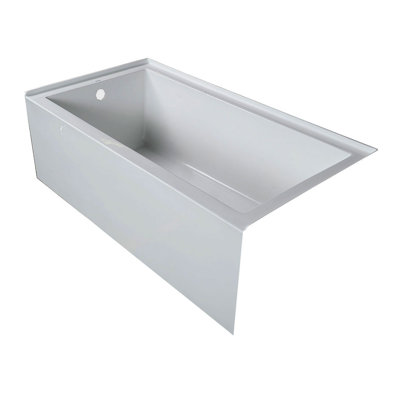 Acrylic Bathtub 60X32” With Front Skirt And 3 Sided Tile Flange For Alcove Installation, Outlet Left