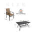 6 - Person Rectangular Steel Outdoor Dining Set-1165752410