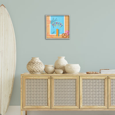 «In Sync Pool Swimmers», art de la giclée noire encadrée par Ashley Singleton
